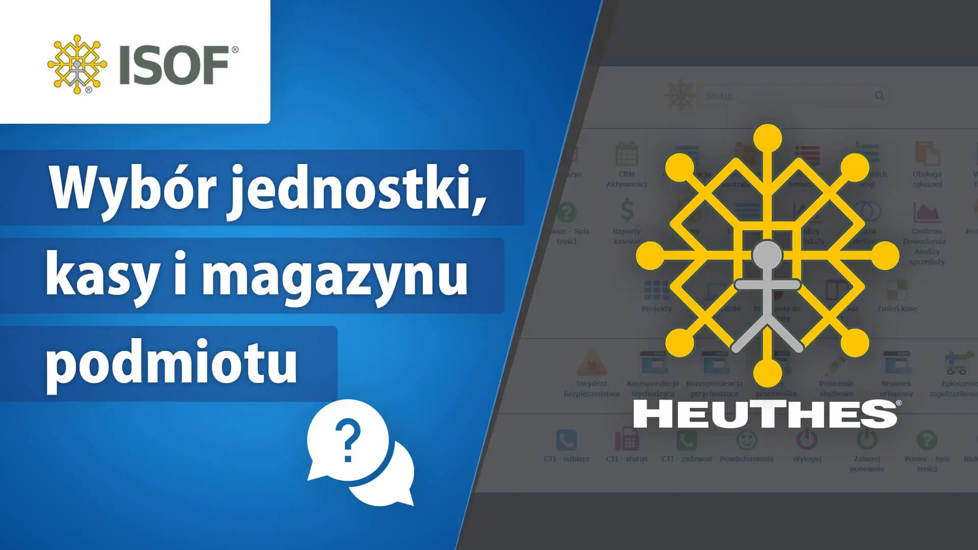 Wybór jednostki, kasy oraz magazynu