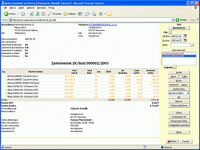 Zam�wienie od klienta